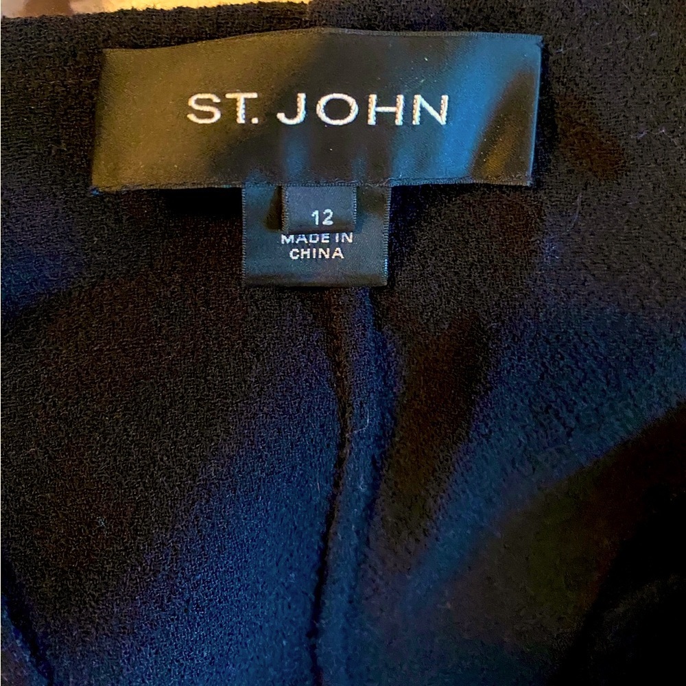 Vintage St. John Black 3/4 Zip Blazer